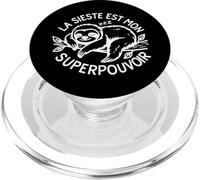 La Sieste Est Mon Superpouvoir Humour Paresseux et Détente PopSockets PopGrip pour MagSafe