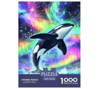 La significhation spirituelle des Orcas Puzzle 1000 Pièces Educa Jouet Jeu D'Intelligence Décoration Intérieure Animaux Jeu Éduchatif Challenge Toy Adultes & Enfants des 14 Ans 70x50cm/1000pcs