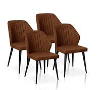 La Silla Española - Chaise de Salle à Manger, Style Industriel, Marron Noisette