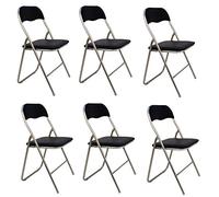 La Silla Española Sevilla Lot de chaises Pliantes rembourrées, Plastique Métal, Noir, 46x43,5x78 cm