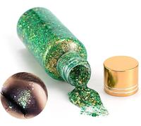 La sirène a une masse de visages scintillants, les écrous perlés scintillants, les écrous perlés argentés, les vacances, le maquillage, les cheveux, les ongles et le maquillage sont polarisés 30