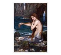 La sirène Poster de John William Waterhouse 20 x 30 cm Tableaux Décoration murale
