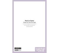 La société anonyme à directoire - Paul Le Cannu - Lgdj - broché - Etude