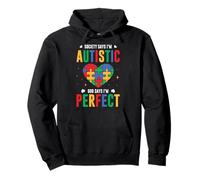 La société Dit Que Je suis autiste Dieu Dit Que Je suis Parfait pour Les Enfants autistes Sweat à Capuche