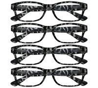 La Société Lunettes De Lecture Écaille De Tortue Laiteux Noire Lecteurs Valeur Pack 4 Hommes Femmes RRRR10-1 +3,50