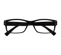 La Société Lunettes De Lecture Hommes Noir Grand Designer Style Lecteurs Charnières Ressort R11-1 +1,50