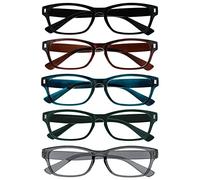 La Société Lunettes De Lecture Noir Brun Aigue-Marine Vert Foncé Gris Lecteurs Valeur Pack 5 Hommes Femmes RRRRR77-12Q67 +3,50
