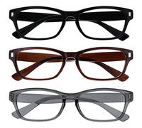 La Société Lunettes De Lecture Noir Brun Gris Lecteurs Valeur Pack 3 Hommes Femmes RRR77-127 +2,00