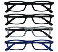 La Société Lunettes De Lecture Noir Matt Gris Bleu Marine Lecteurs Valeur Pack 4 Hommes Femmes Charnières Ressort RRRR17-1173 +3,50