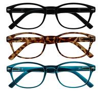 La Société Lunettes De Lecture Spécial Pack 3 Mélangé Offre Mer Bleu Brun Écaille Noir Femmes Hommes RRR76-123 +2,50