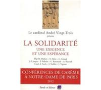 La solidarite une exigence et une esperance Mgr vingt trois (Auteur)