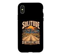 La Solitude est Meilleure Ici dans Le désert de Mojave Coque pour iPhone X/XS