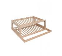 La Sommelière Clayette de présentation CLAVIP08 – Fixe, bois naturel (hêtre) – Compatible VIP
