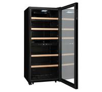 Cave à vin LS102DZBLACK La Sommelière - 102 bouteilles - double zone 5-18°C - connectée Vinotag - porte anti-UV - design All Black