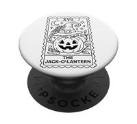 La sorcière d'halloween du Tarot Jack O'Lantern PopSockets PopGrip Adhésif