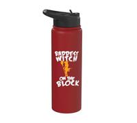 La sorcière d'Halloween est la plus méchante du quartier Stainless Steel Insulated Water Bottle