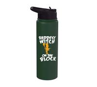 La sorcière d'Halloween est la plus méchante du quartier Stainless Steel Insulated Water Bottle