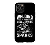 La Soudure est Juste Une Couture en métal avec des étincelles drôle de métallurgiste Coque pour iPhone 11 Pro
