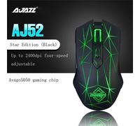 La souris gaming filaire AJ52 possède 7 modes de rétroéclairage RGB pour ordinateurs portables.