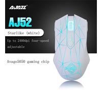 La souris gaming filaire AJ52 possède 7 modes de rétroéclairage RGB pour ordinateurs portables.