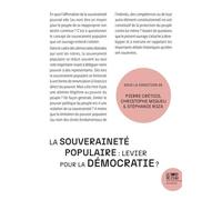La Souveraineté Populaire : Un Levier Pour La Démocratie ?