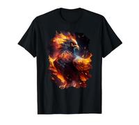 La splendeur majestueuse du phénix de la résurrection T-Shirt Graphique avec Valeur, Homme, Noir, S