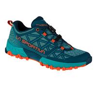 La Sportiva Bushido II Jr Hibiscus/Malibu Blue, Chaussures de Trail Running Unisexe Enfants, Lagoon Storm Blue, 28 EU