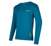 La Sportiva - Climbing on the Moon Sweatshirt M - Sweatshirt à capuche homme Turchese / Giallo - XL