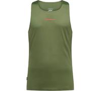La Sportiva - Débardeur de running léger et respirant - Pure Tank M Cypress/Mountain Red pour Homme - Taille S - Kaki Kaki S