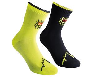La Sportiva - For Your Mountain Socks - Chaussettes de running - EU 38-40 - black / neon