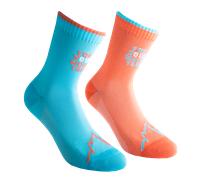 La Sportiva - For Your Mountain Socks - Chaussettes trail Hibiscus / Malibu Blue - XXL