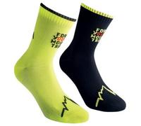 La Sportiva FOR YOUR MOUNTAIN SOCKS ZZRS011 Black/Neon Noir 47-48 EU