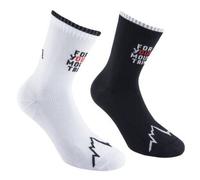 La Sportiva FOR YOUR MOUNTAIN SOCKS ZZRS011 Black/White Noir 44-46 EU