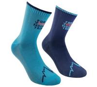 La Sportiva FOR YOUR MOUNTAIN SOCKS ZZRS011 Storm Blue/Lagoon Bleu 47-48 EU