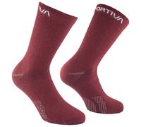 La Sportiva - Merino Hiking Socks - Chaussettes de randonnée - EU 35-37 - redwood / chalk