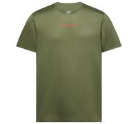 La Sportiva - T-shirt de running léger et respirant - Pure T-shirt M Cypress/Mountain Red pour Homme - Taille S - Kaki Kaki S