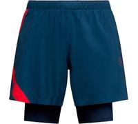 La Sportiva - Short léger et respirant - Flow 5" Short M Night Sky/Cypress pour Homme en Silicone - Taille S - Navy Navy S