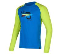 La Sportiva - Stripe Cube Long Sleeve - T-shirt homme Electric Blue / Lime Punch - S