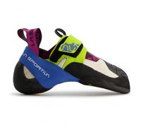 LA SPORTIVA Femme Skwama Chaussons d'escalade, Apple Green-Cobalt Blue, 42