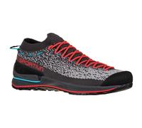 La Sportiva Womens TX2 Evo Leather Approach/Hiking Shoe, Carbon/Hibiscus, 8