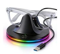 La station de charge est compatible avec les lunettes intelligentes Ray Ban Meta Wayfarer/Skyler/Headliner/Oakley HSTN avec voyant d'alimentation LED, noir