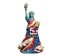 La Statue De La Liberté, avec Un Design Élégant De Dame, 4x4,5x12,5cm, Ornement du 250e Anniversaire des États-Unis D'Amérique, Statue Patriotique en Résine, pour Bureau, Étagère, Armoire, Bureau