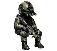 La statue de soldat miniature de qualité supérieure présente un design créatif authentique et des matériaux PET de qualité pour les décorations de bureaux à domicile Figurine stratégique de petit