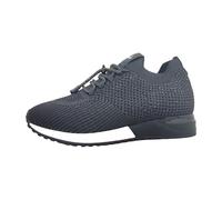 La Strada Baskets basses pour femme - Noir - Textile et synthétique, Noir/argenté, 39 EU