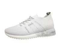 La Strada Chaussures à lacets pour femme, baskets sportives, blanches, loisirs, Tricot blanc, 41 EU