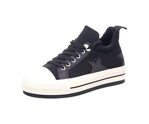 La Strada Chaussures à lacets pour femme - Baskets sportives - Noires - Loisirs, Noir , 36 EU