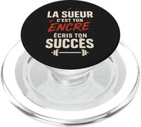 La Sueur C’est Ton Encre Écris Ton Succès Motivation Fitness PopSockets PopGrip pour MagSafe