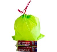 La Super Lot de 3 rouleaux de 60 sacs poubelle à fermeture automatique 30 l Vert triple couche résistants parfumés et anti-goutte 55 x 60 cm Pour poubelle domestique, salle de bain, bureau et cuisine
