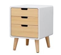 La Table De Nuit Création Creative Square 3 Drawer Rangement Table de Chevet Decoration Table Basse de Chambre à Coucher Table de Chevet de tiroir de Rangement de Chambre à Coucher Meubles De Chambre
