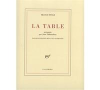 La Table Francis Ponge (Auteur)